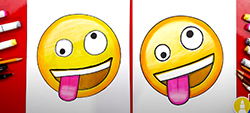 Art Class: How To Draw The Crazy Face Emoji